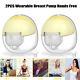 2pcs Portable Wearable Breast Pump Hands Free Electric Breastfeeding Pump 2 Mode