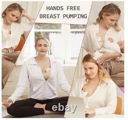 2x Wearable Breast Pump, HEYVALUE Electric Breast Pump, Hands Free & Low Noise