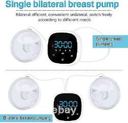Electric Dual Breast Pump, High-Frequency Silent Breastfeeding Pumps with LCD To