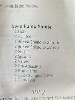 Elvie Silent Wearable Single Electric Breast Pump with 21mm Shields included