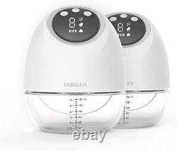 Horigen Breast Pump, Wearable Breast Pumps with 4 Mode & 10 Levels, Painless