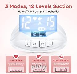 Jheppbay Electric Breast Pump Hands-Free Discreet Wearable Breast Pump 12 3