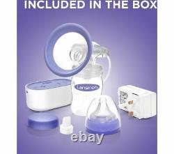 LANSINOH Compact Single Electric Breast Pump White & Purple Currys