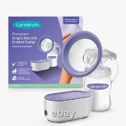 Lansinoh Compact Single Electric Breast Pump, Clear/ Purple