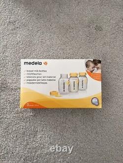 Medela Single Electric Swing Flex Breast Pump Yellow + 3 Nursing Bottles