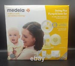 Medela Swing Flex Electric Breast Pump & Save Set 2-Phase 4x Bootles + Bags NEW