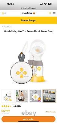 Medela Swing Maxi Double Electric Breast Pump White/Yellow New Sealed