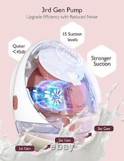 Momcozy Mobile Flow Breast Pump Hands Free M9 24mm 15 Levels Multi-Modes