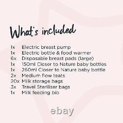 Tommee Tippee Complete Breastfeeding Kit Made for MeElectric Breast Pump, Ba