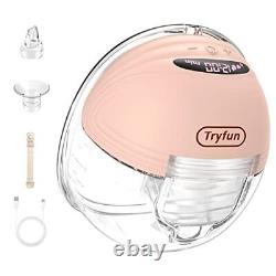 Tryfun Wearable Breast Pump, Upgraded Electric Breast Pump with 24/21mm Flanges