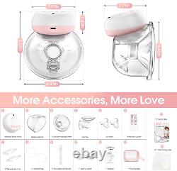 Wearable Breast Pump Electric, 2023 Advanced 12 Levels & 3 Modes Leak-Proof