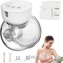 Wearable Breast Pump Hands Free, Portable Electric Breast Pumps 3 Modes 9 Levels