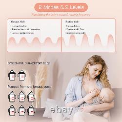 Wearable Breast Pump, Plainless Electric Hands Free, 2 Modes & 9 Levels with LCD